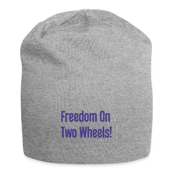 Freedom on Two Wheels - Cyclist Design - Jersey Beanie - heather grey - Front