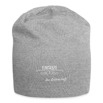 Hauselfe aus Leidenschaft Geschenkidee - Jersey-Beanie - Grau meliert - Vorne