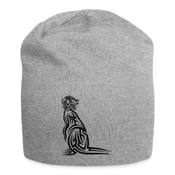 Erdmännchen Tribal Tattoo - Jersey-Beanie - Grau meliert - Vorne