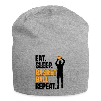 Eat Sleep Basketball Repeat I Girl Basketball player - Jersey Beanie - heather grey - Front