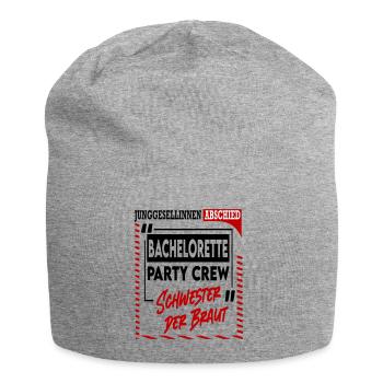Junggesellinnenabschied Schwester der Braut Sister - Jersey-Beanie - Grau meliert - Vorne
