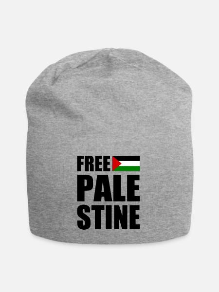 Free palestine - Jersey Beanie - heather grey