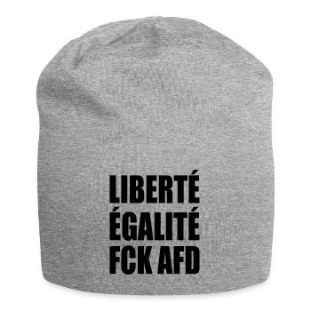 Gegen rechts- Liberté Égalité FCK AFD - Jersey-Beanie - Grau meliert - Vorne