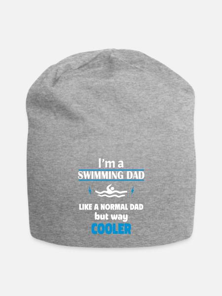 Ich bin ein Schwimm Papa - Jersey-Beanie - Grau meliert