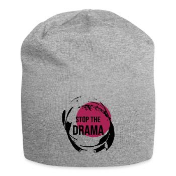 Stop The Drama Geschenk - Jersey-Beanie - Grau meliert - Vorne