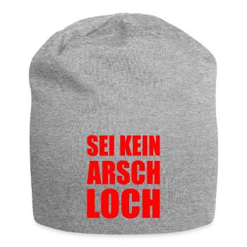 sei kein arschloch - Jersey-Beanie - Grau meliert - Vorne