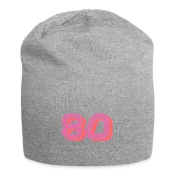 80. 80 JAHRE. 80. JAHRESTAG. 80-JÄHRIGES JUBILÄUM. - Jersey-Beanie - Grau meliert - Vorne