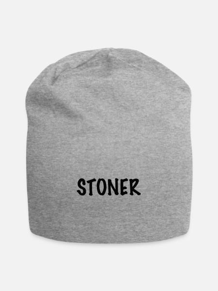 Stoner Cannabis Weed Kiffer - Jersey-Beanie - Grau meliert