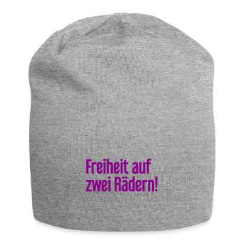 Freedom on Two Wheels - Cyclist Design - Jersey Beanie - heather grey - Front