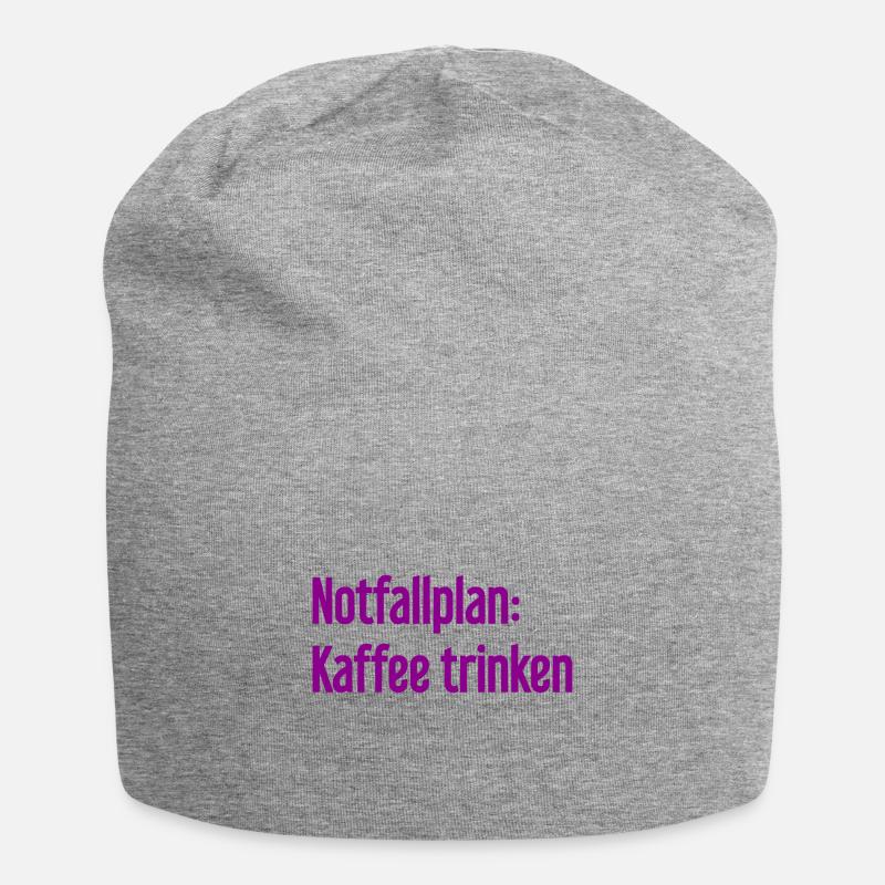 Kaffee-Notfallplan - Jersey-Beanie - Grau meliert