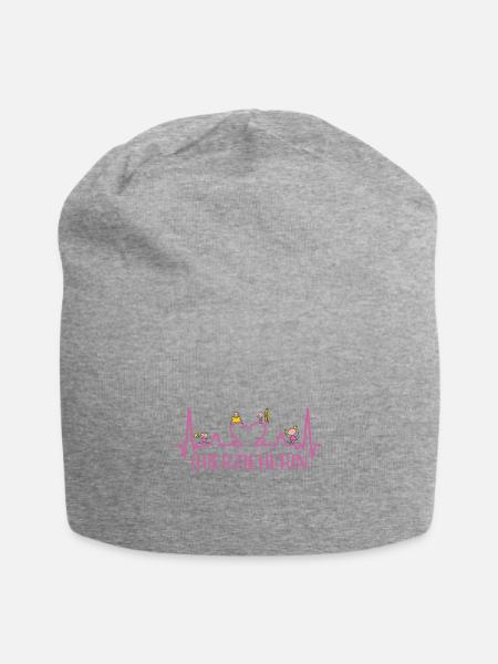 Herzieherin Erzieherin Abschiedsgeschenk Kita - Jersey-Beanie - Grau meliert