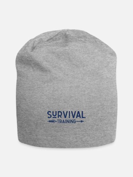 Überlebenstraining Survival Überlebenskünstler - Jersey-Beanie - Grau meliert