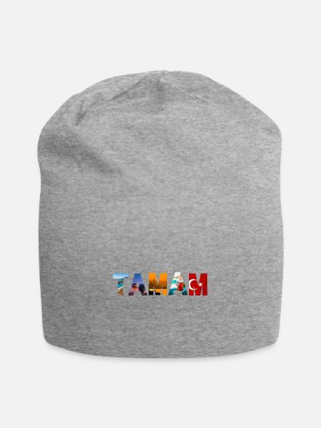 Tamam Türkei - Jersey-Beanie - Grau meliert