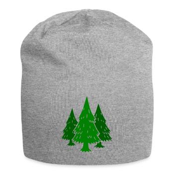 Wald Nadelbaum Bäume Tanne Tannenbaum Fichte - Jersey-Beanie - Grau meliert - Vorne