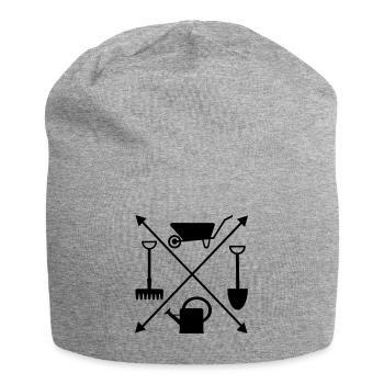 Garten - Jersey-Beanie - Grau meliert - Vorne