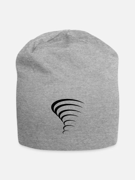 Tornado design - Jersey Beanie - heather grey