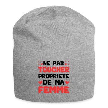 Ne pas toucher propriété de ma femme - Bonnet en jersey - gris chiné - Devant