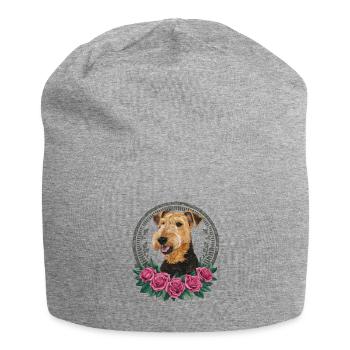 Airedale Terrier - Bonnet en jersey - gris chiné - Devant