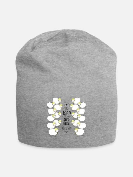 Der Herr ist mein Hirte christlich religiös - Jersey-Beanie - Grau meliert