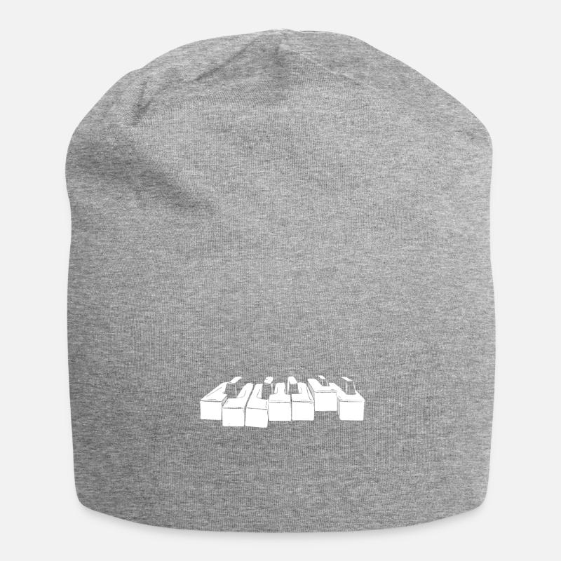 Klavier - Jersey-Beanie - Grau meliert