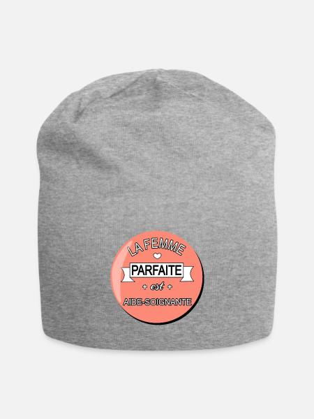Parfaite aide soignante ! cadeau aide soignante - Bonnet en jersey - gris chiné