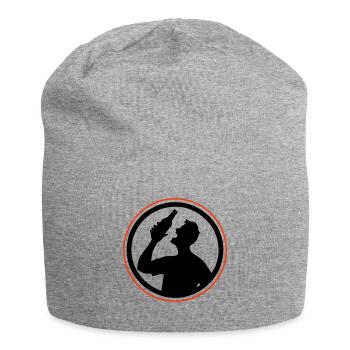 Bottle of Beer Drinking Party - Jersey Beanie - heather grey - Front