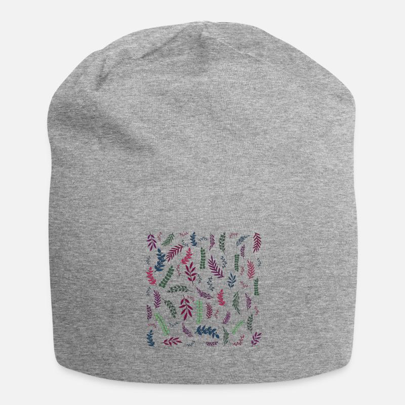 Botanischer Blumengarten - Jersey-Beanie - Grau meliert