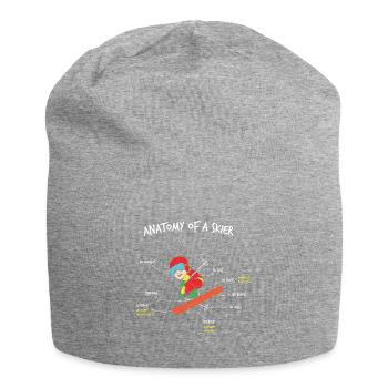 Anatomy of a skier - Jersey Beanie - heather grey - Front