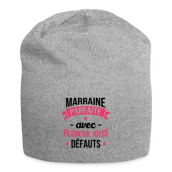 Marraine parfaite avec plein de jolis défauts - Bonnet en jersey - gris chiné - Devant