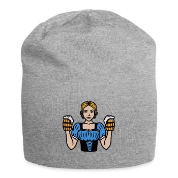 Bayrin Bier Madel Mädchen Kellnerin - Jersey-Beanie - Grau meliert - Vorne