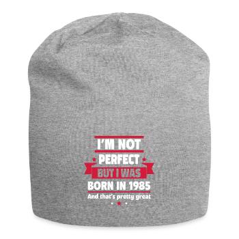 Geboren 1985,Geburtstagsgeschenk,Geburtsjah - Jersey-Beanie - Grau meliert - Vorne
