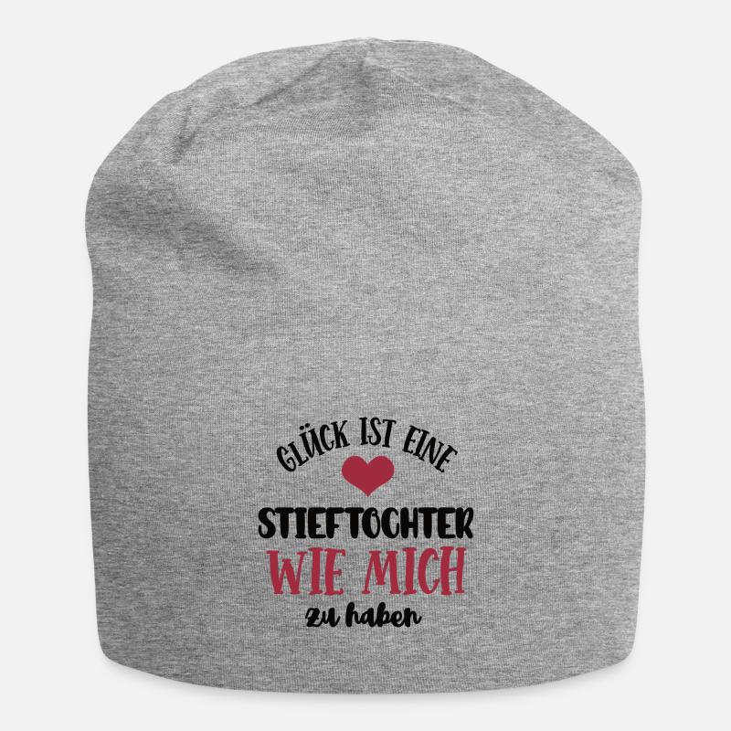 Stieftochter Danke Dankeschön Geburtstag Stiefkind - Jersey-Beanie - Grau meliert