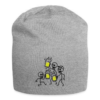 Bier Team Skelett - Jersey-Beanie - Grau meliert - Vorne