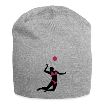 beachvolleyball_woman_2c - Jersey-Beanie - Grau meliert - Vorne
