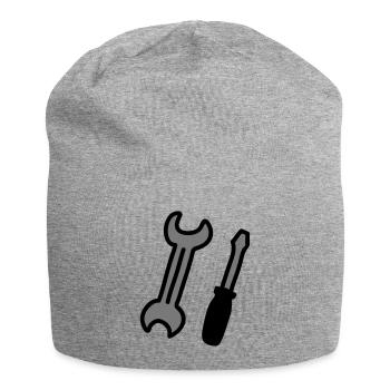Werkzeuge - Jersey-Beanie - Grau meliert - Vorne