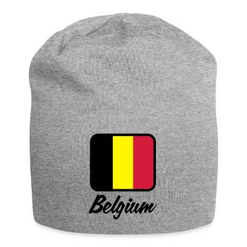 National Flag of Belgium - Jersey Beanie - heather grey - Front