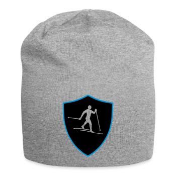Langlauf Schild - Jersey-Beanie - Grau meliert - Vorne
