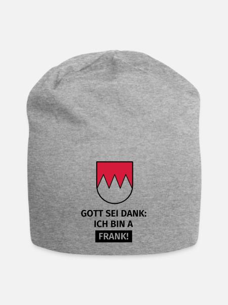 Gott sei Dank ich bin a Frank - Jersey-Beanie - Grau meliert
