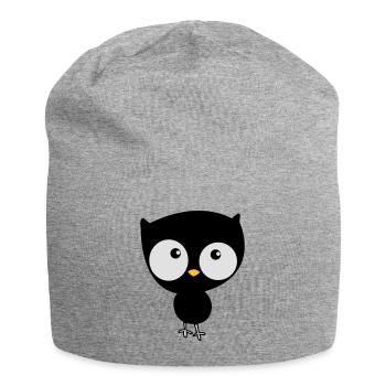 chouette - Bonnet en jersey - gris chiné - Devant