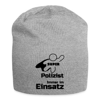 Super Polizist Geschenk - Jersey-Beanie - Grau meliert - Vorne