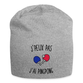 J'peux pas j'ai pingpong - Bonnet en jersey - gris chiné - Devant