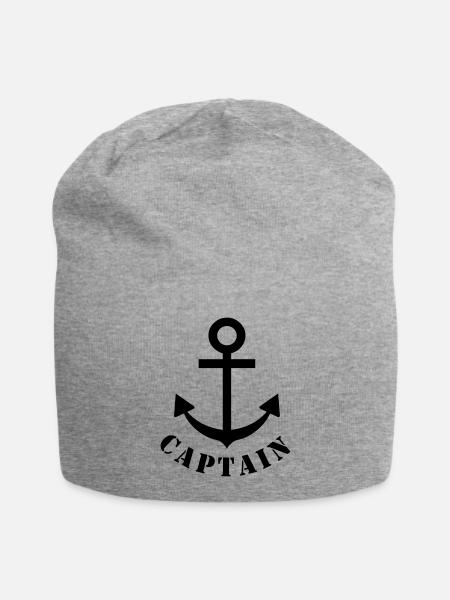 captain - Jersey-Beanie - Grau meliert