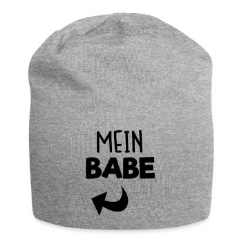 Mein Babe - Jersey-Beanie - Grau meliert - Vorne