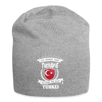Ich brauche keine Therapie Türkei - Jersey-Beanie - Grau meliert - Vorne
