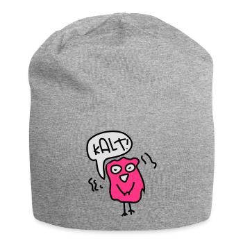 Kalt - Jersey-Beanie - Grau meliert - Vorne