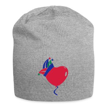 casquette de fou Carnaval Carnaval Coeur Ballon - Bonnet en jersey - gris chiné - Devant
