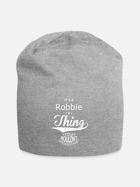 Robbie - Jersey-Beanie - Grau meliert