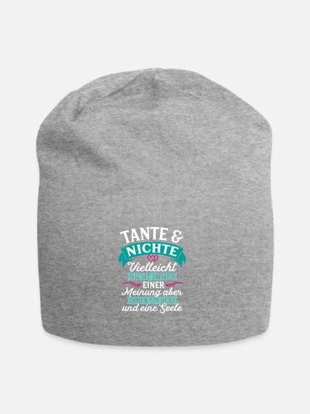 Tante Nichte Seele Geschenk Geburtstag - Jersey-Beanie - Grau meliert