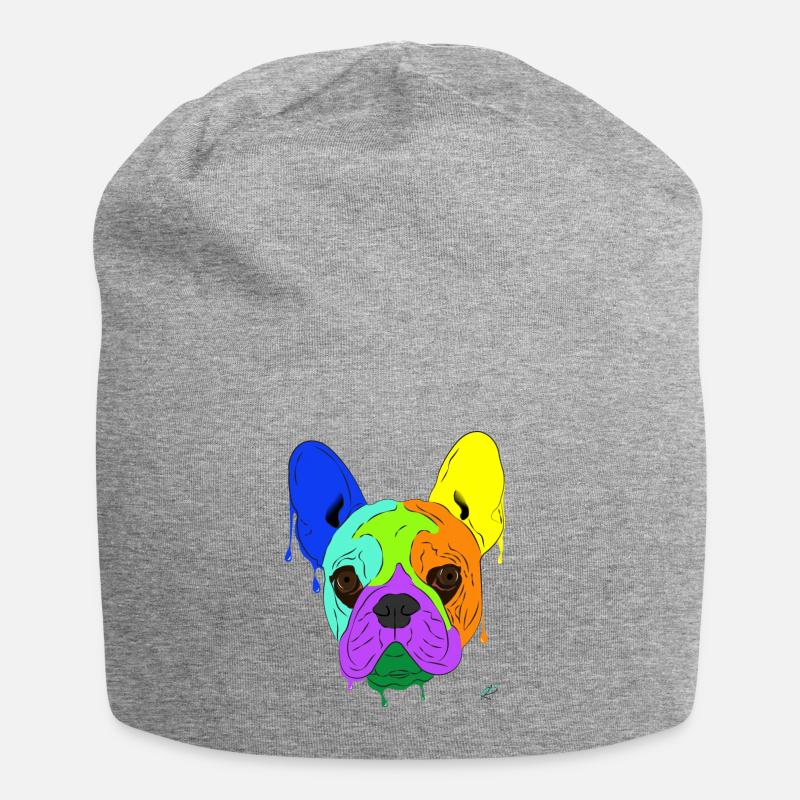 Bouledogue français - Bonnet en jersey - gris chiné