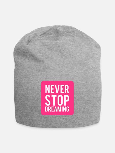 Träumer. Traumfänger. Zitate. Geschenk - Jersey-Beanie - Grau meliert